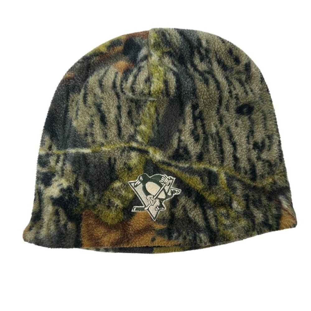 Pittsburgh Penguins Camo Camouflage Reversible Beanie Knit Ski Cap Hat Hockey